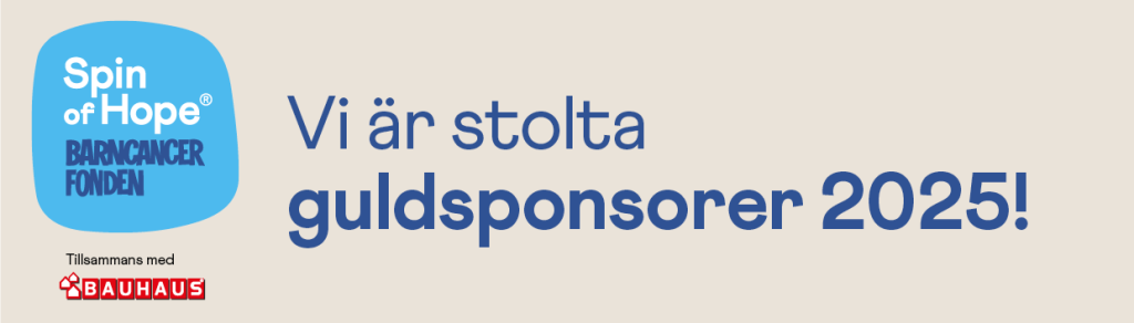 Guldsponsor till Spin of Hope Barncancerfonden 2025
